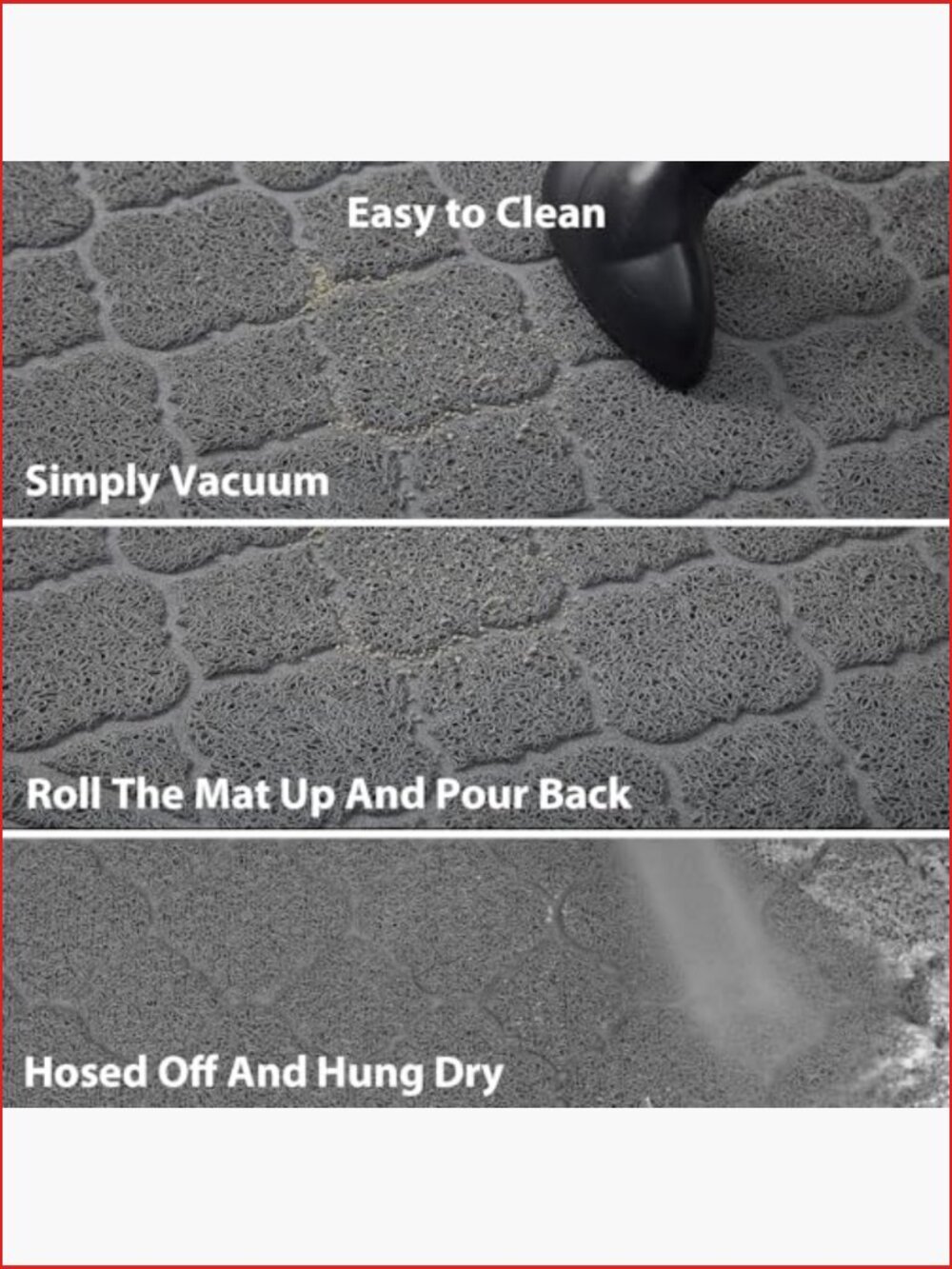 Cat Litter Box Mat, Premium PVC Pad, Durable Trapping Rug, Phthalate Free, XXL - Picture 6 of 7